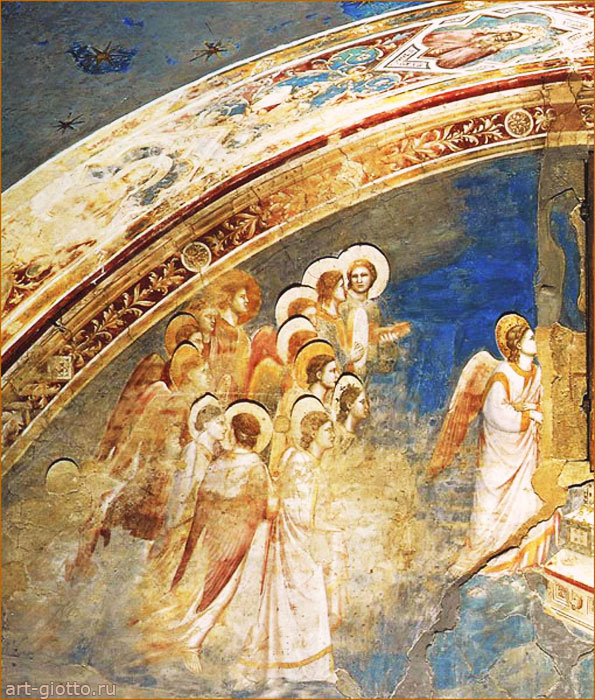 Бог посылает Архангела Гавриила к Марии, или Благовещение. Фрагмент